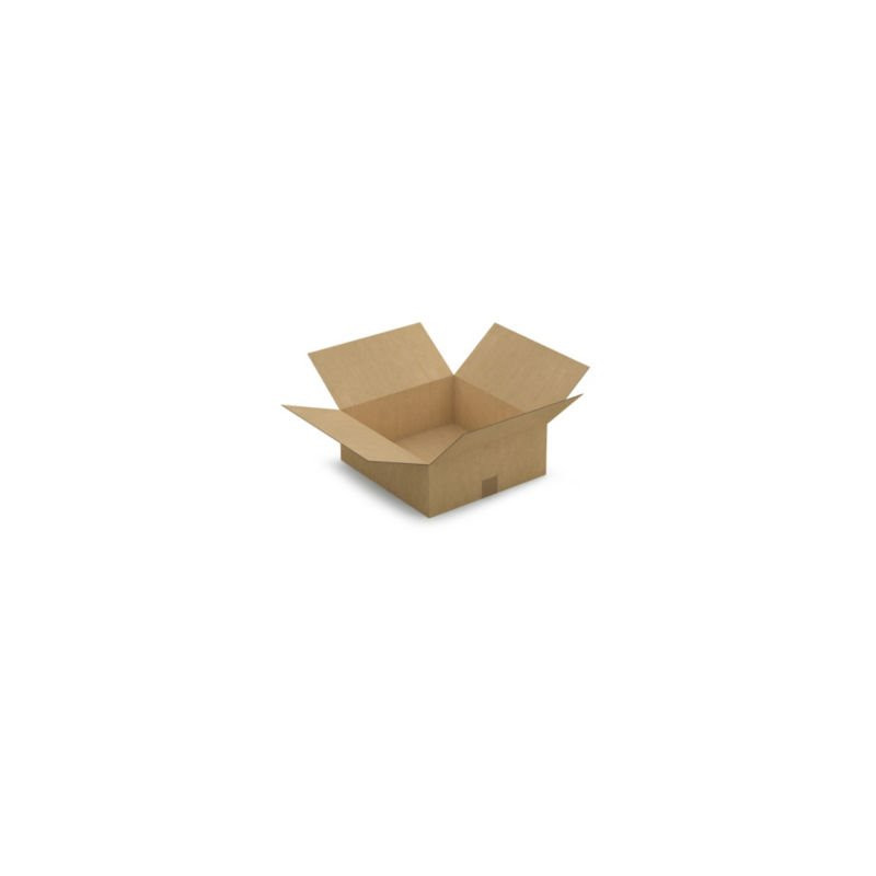 Caisse carton brune simple cannelure RAJA 38,5x37x14 cm