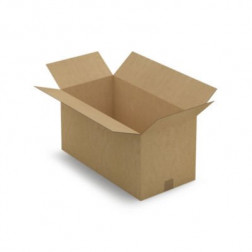 Caisse carton brune simple cannelure RAJA 60x30x30 cm