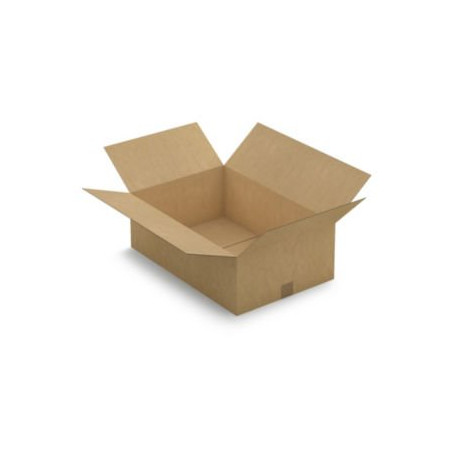 Caisse carton brune simple cannelure RAJA 60x40x20 cm