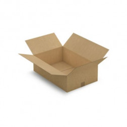 Caisse carton brune simple cannelure RAJA 59x39x18 cm