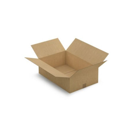 Caisse carton brune simple cannelure RAJA 59x39x18 cm