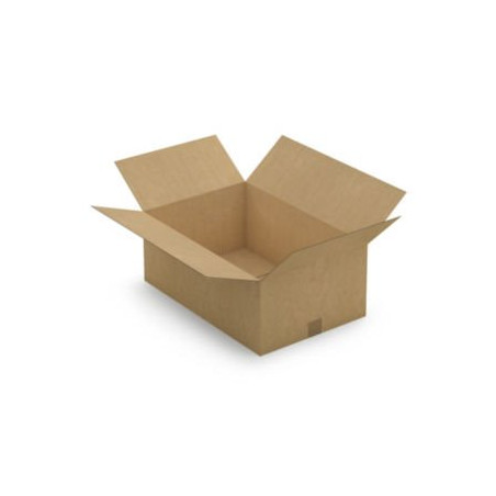 Caisse carton brune simple cannelure RAJA 59x39x23 cm