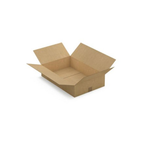 Caisse carton brune simple cannelure RAJA 59x39x13 cm