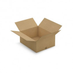 Caisse carton brune simple cannelure RAJA 59x49x25 cm