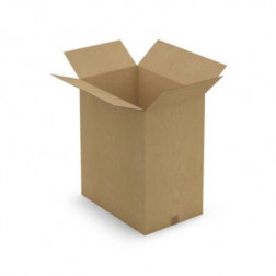 Caisse carton brune simple cannelure RAJA 60x40x70 cm