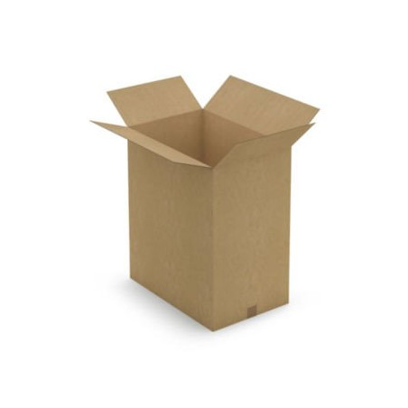 Caisse carton brune simple cannelure RAJA 60x40x70 cm