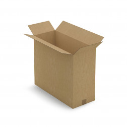 Caisse carton brune pour produit plat simple cannelure RAJA 60x25x50 cm