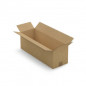 Caisse carton longue simple cannelure à grande ouverture RAJA 60x20x20 cm