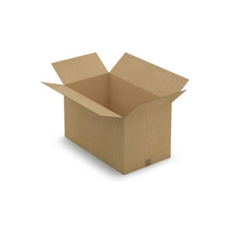 Caisse carton brune simple cannelure RAJA 70x40x40 cm