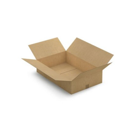 Caisse carton brune simple cannelure RAJA 70x45x16 cm