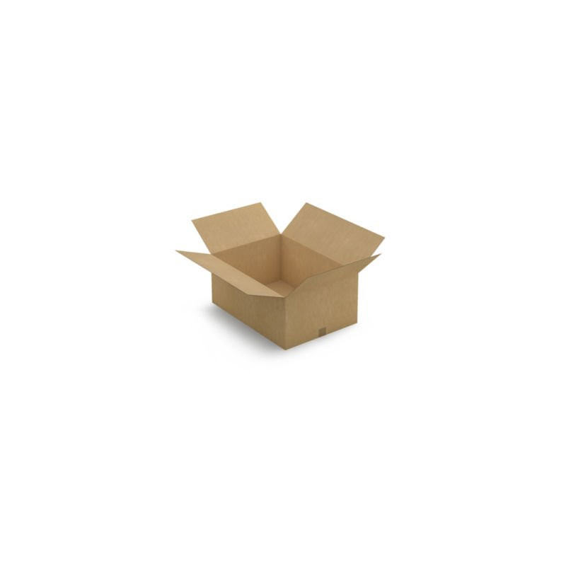 Caisse carton brune simple cannelure RAJA 70x50x30 cm