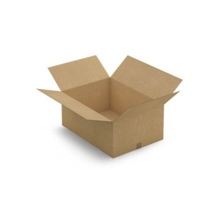 Caisse carton brune simple cannelure RAJA 70x50x30 cm