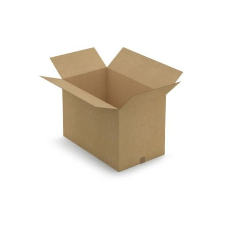 Caisse carton brune simple cannelure RAJA 75x45x50 cm