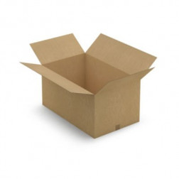 Caisse carton brune simple cannelure RAJA 80x50x40 cm