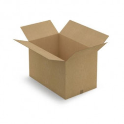 Caisse carton brune simple cannelure RAJA 80x50x50 cm