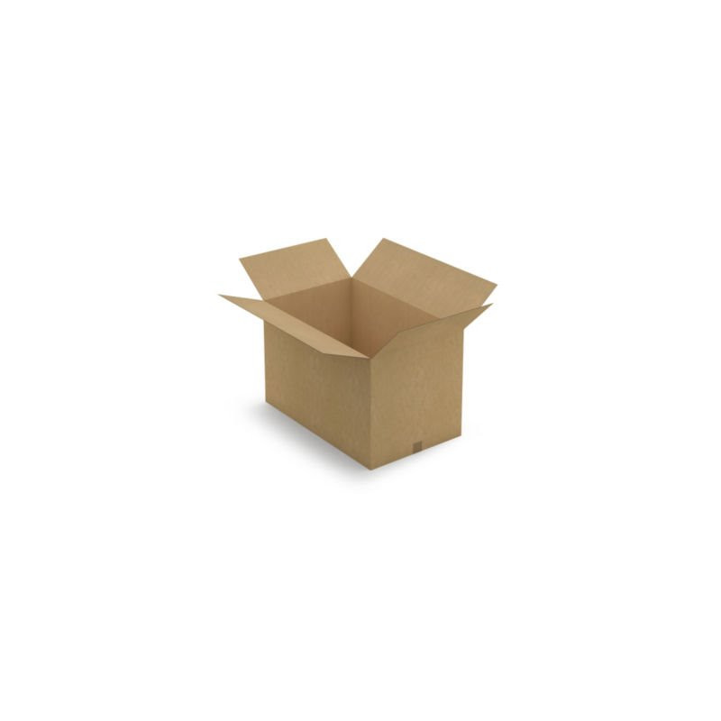 Caisse carton brune simple cannelure RAJA 80x50x50 cm