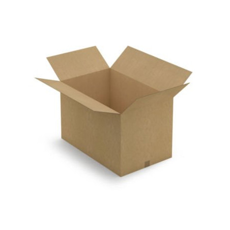 Caisse carton brune simple cannelure RAJA 80x50x50 cm