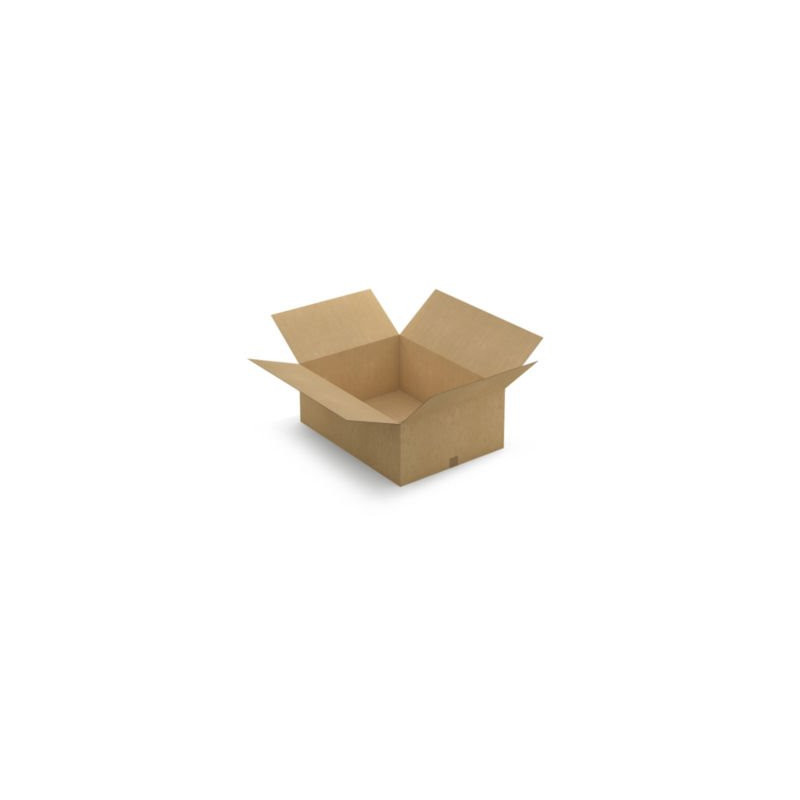 Caisse carton brune simple cannelure RAJA 80x60x30 cm