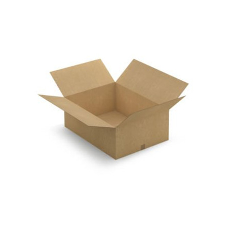 Caisse carton brune simple cannelure RAJA 80x60x30 cm