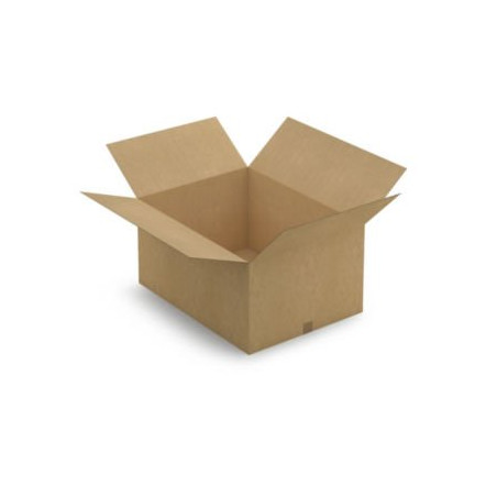 Caisse carton brune simple cannelure RAJA 80x60x40 cm