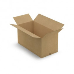 Caisse carton brune simple cannelure RAJA 75x55x15 cm