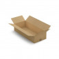 Caisse carton plate brune simple cannelure RAJA 70x30x15 cm