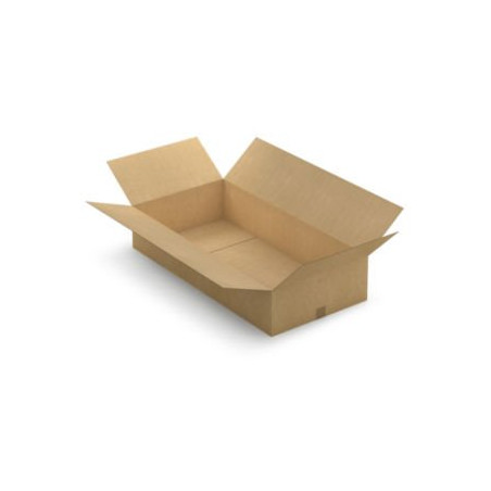 Caisse carton plate brune simple cannelure RAJA 100x50x20 cm