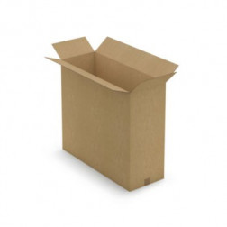 Caisse carton brune pour produit plat simple cannelure RAJA 80x30x70 cm