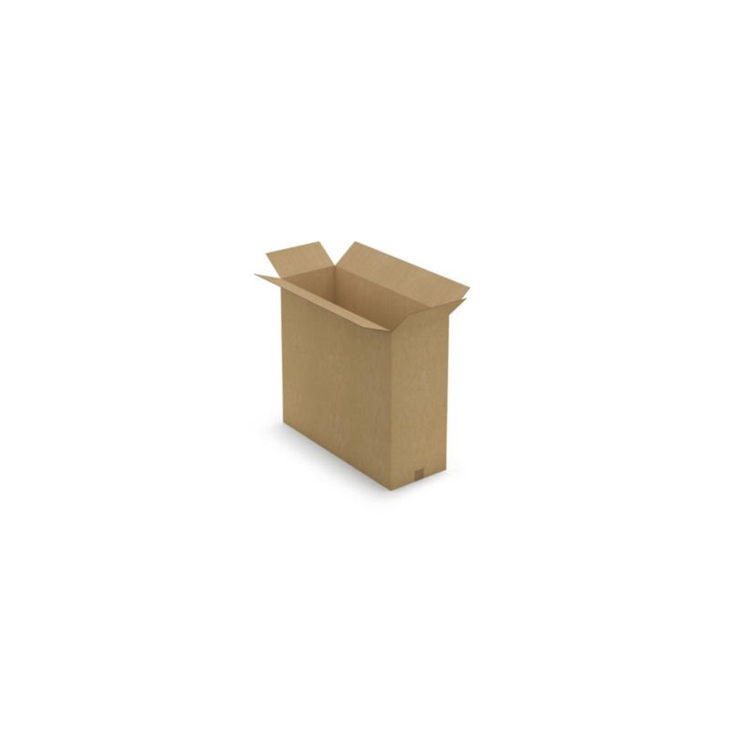 Caisse carton brune pour produit plat simple cannelure RAJA 80x30x70 cm