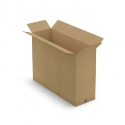 Caisse carton brune pour produit plat simple cannelure RAJA 90x30x65 cm