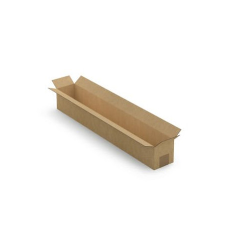 Caisse carton longue simple cannelure à grande ouverture RAJA 70x10x10 cm