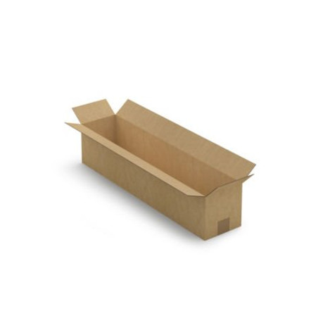 Caisse carton longue simple cannelure à grande ouverture RAJA 70x15x15 cm