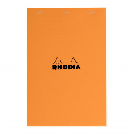 BLOC DE BUREAU RHODIA 21 X 29,7 CM AGRAFÉ ORANGE N°18 - 5 X 5 - 80 PAGES