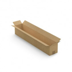 Caisse carton longue simple cannelure à grande ouverture RAJA 90x15x15 cm