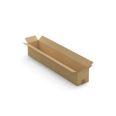 Caisse carton longue simple cannelure à grande ouverture RAJA 90x15x15 cm