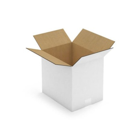 Caisse carton blanche double cannelure RAJA 33x25x30 cm