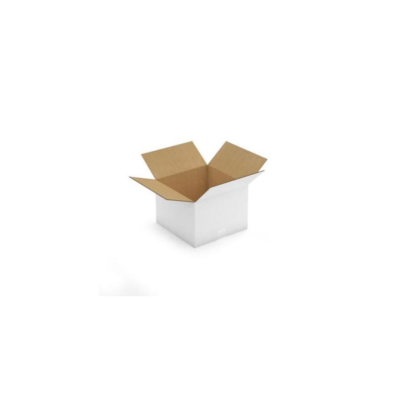 Caisse carton blanche double cannelure RAJA 33,5x33,5x24 cm