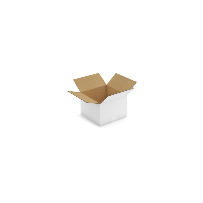 Caisse carton blanche double cannelure RAJA 35x35x25 cm