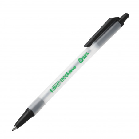 STYLO BILLE BIC ECOLUTIONS RÉTRACTABLE POINTE 1 MM - ÉCRITURE FINE NOIR