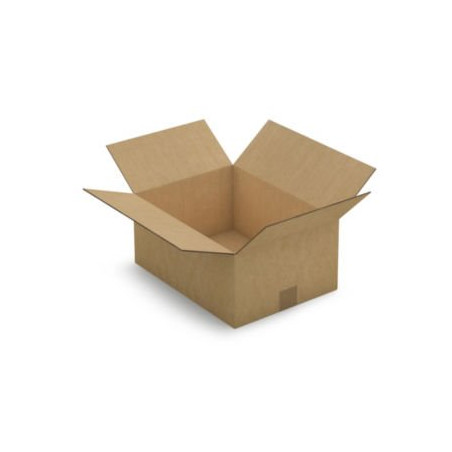 Caisse carton brune double cannelure renforcée RAJA 38,5x28,5x17 cm