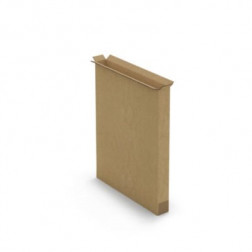 Caisse carton télescopique pour produit plat brune double cannelure 100x18x130 cm