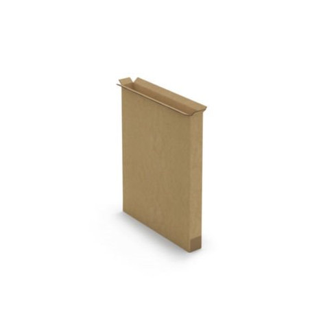 Caisse carton télescopique pour produit plat brune double cannelure 100x18x130 cm