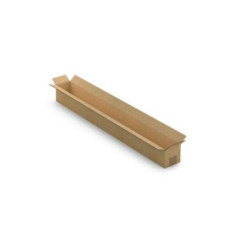 Caisse carton longue double cannelure à grande ouverture RAJA 100x10x10 cm