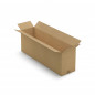 Caisse carton longue double cannelure à grande ouverture RAJA 100x10x10 cm