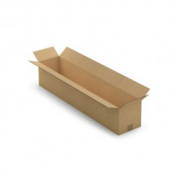 Caisse carton longue double cannelure à grande ouverture RAJA 100x20x20 cm