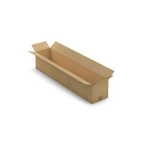 Caisse carton longue double cannelure à grande ouverture RAJA 100x20x20 cm