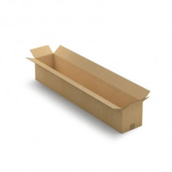 Caisse carton longue double cannelure à grande ouverture RAJA 120x20x20 cm