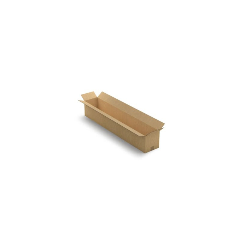 Caisse carton longue double cannelure à grande ouverture RAJA 120x20x20 cm