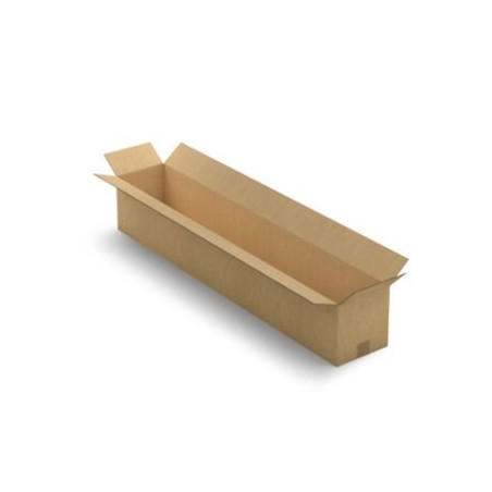 Caisse carton longue double cannelure à grande ouverture RAJA 120x20x20 cm