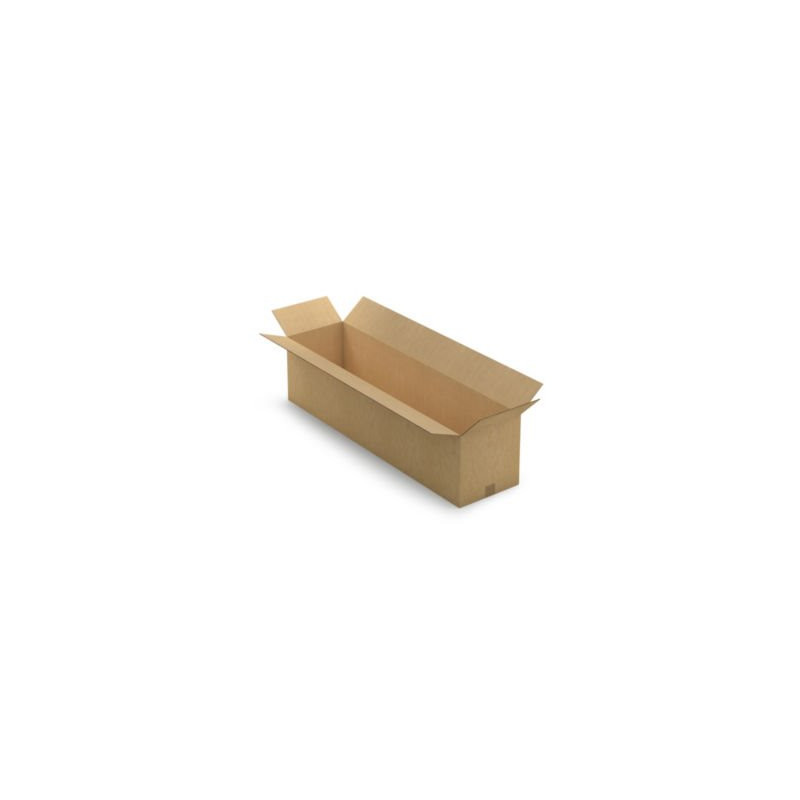 Caisse carton longue double cannelure à grande ouverture RAJA 120x30x30 cm